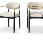 Riccio Performance Fabric Upholstered Dining Arm Chair