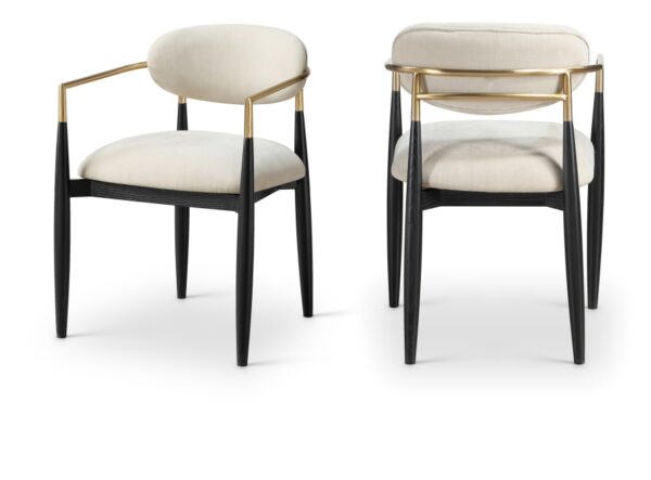 Riccio Performance Fabric Upholstered Dining Arm Chair