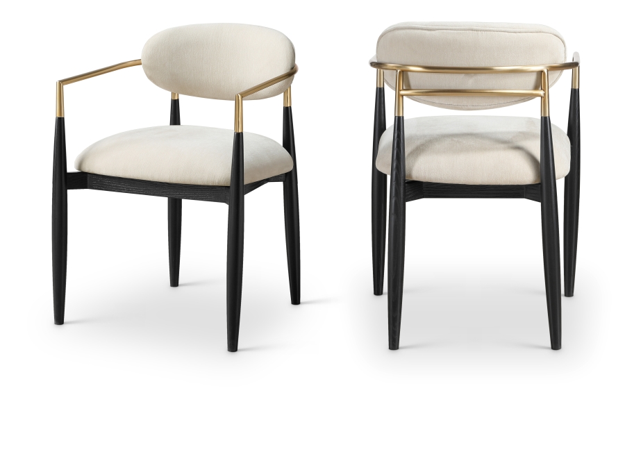 Riccio Performance Fabric Upholstered Dining Arm Chair