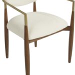 Riccio Performance Fabric Upholstered Dining Arm Chair