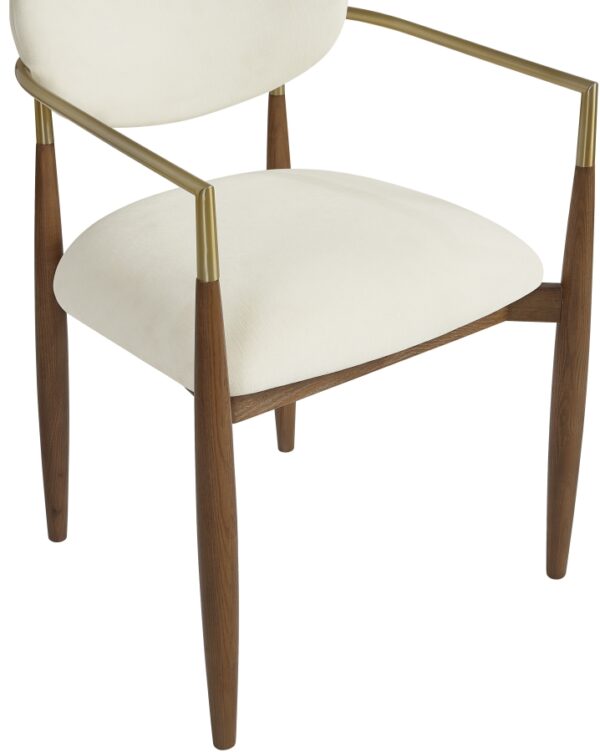 Riccio Performance Fabric Upholstered Dining Arm Chair
