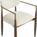 Riccio Performance Fabric Upholstered Dining Arm Chair