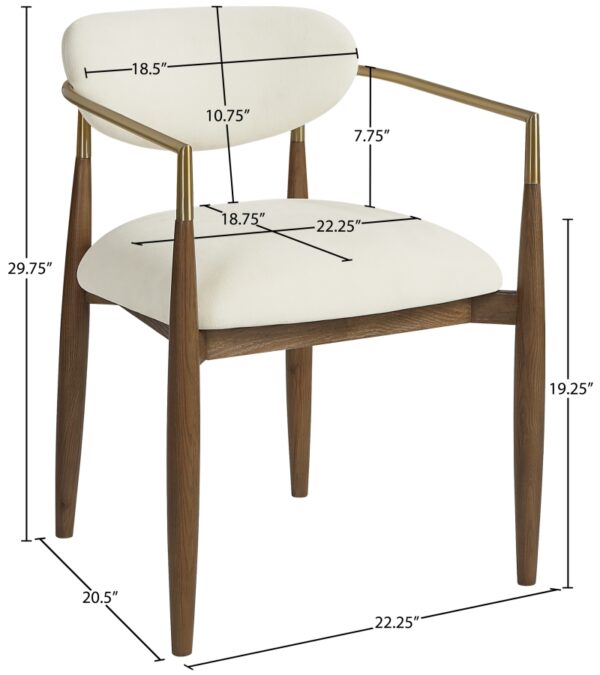 Riccio Performance Fabric Upholstered Dining Arm Chair