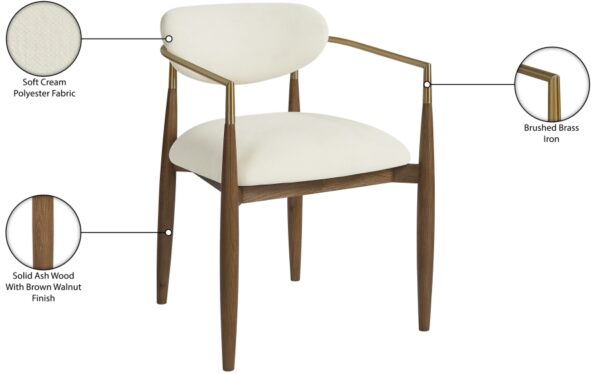 Riccio Performance Fabric Upholstered Dining Arm Chair