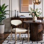 Riccio Performance Fabric Upholstered Dining Arm Chair