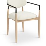 Riccio Performance Fabric Upholstered Dining Arm Chair