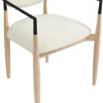 Riccio Performance Fabric Upholstered Dining Arm Chair