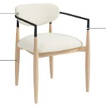 Riccio Performance Fabric Upholstered Dining Arm Chair