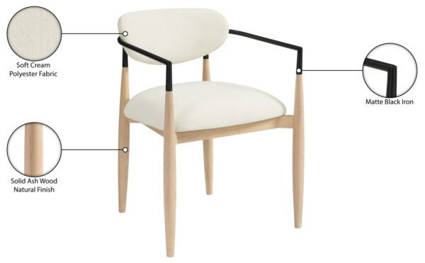 Riccio Performance Fabric Upholstered Dining Arm Chair