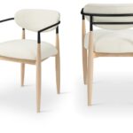Riccio Performance Fabric Upholstered Dining Arm Chair