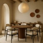 Riccio Performance Fabric Upholstered Dining Arm Chair