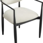 Riccio Performance Fabric Upholstered Dining Arm Chair