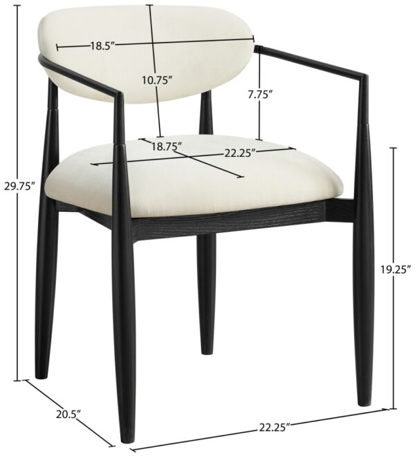Riccio Performance Fabric Upholstered Dining Arm Chair