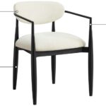 Riccio Performance Fabric Upholstered Dining Arm Chair
