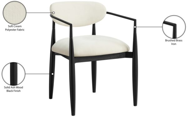 Riccio Performance Fabric Upholstered Dining Arm Chair
