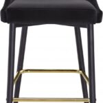 Sleek Velvet Upholstered Bar Stool