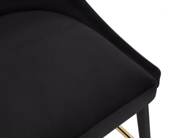 Sleek Velvet Upholstered Bar Stool