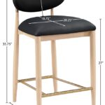 Riccio Vegan Leather Upholstered Counter Stool