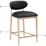 Riccio Vegan Leather Upholstered Counter Stool