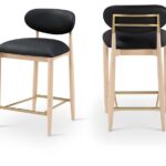 Riccio Vegan Leather Upholstered Counter Stool