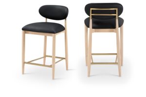 Riccio Vegan Leather Upholstered Counter Stool
