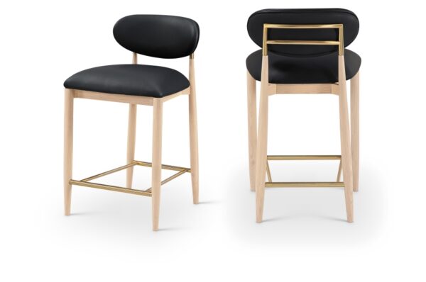 Riccio Vegan Leather Upholstered Counter Stool