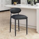 Riccio Vegan Leather Upholstered Counter Stool