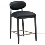 Riccio Vegan Leather Upholstered Counter Stool