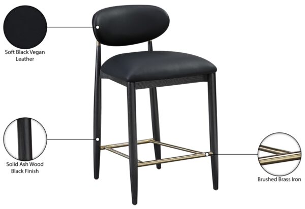 Riccio Vegan Leather Upholstered Counter Stool