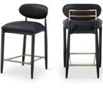 Riccio Vegan Leather Upholstered Counter Stool
