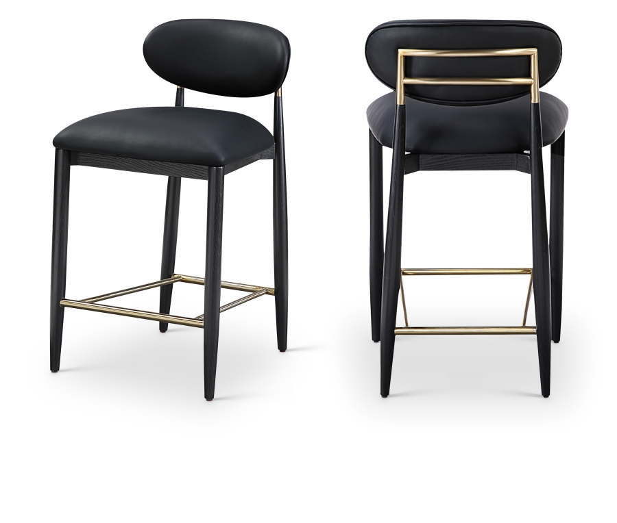 Riccio Vegan Leather Upholstered Counter Stool