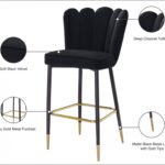 Lily Velvet Upholstered Bar Stool