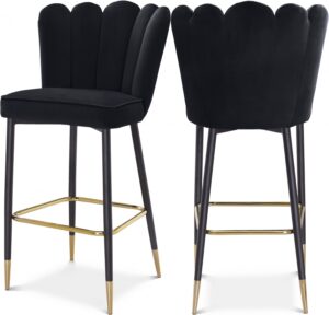 Lily Velvet Upholstered Bar Stool