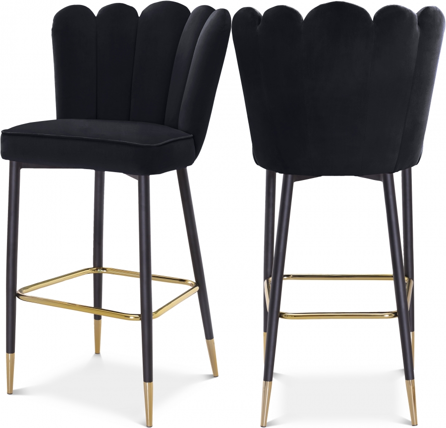 Lily Velvet Upholstered Bar Stool