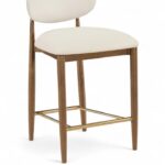 Riccio Vegan Leather Upholstered Counter Stool
