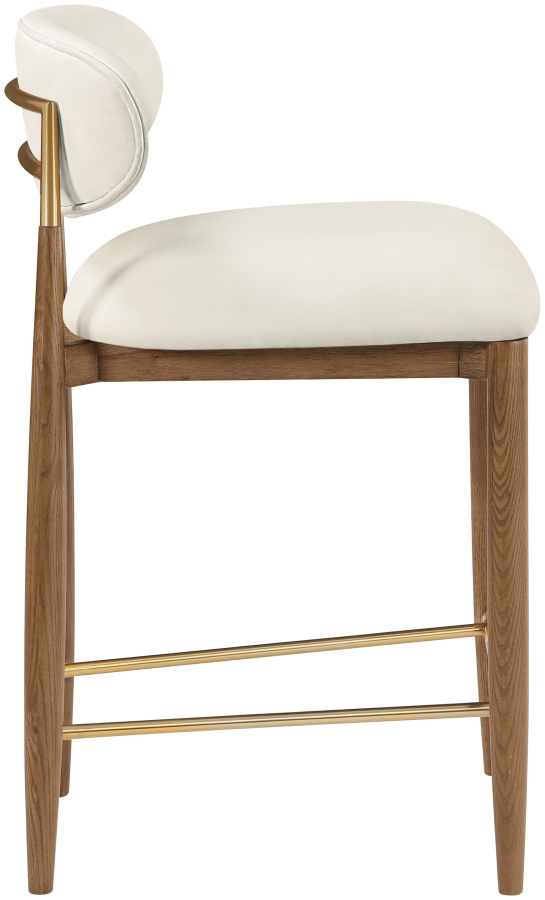 Riccio Vegan Leather Upholstered Counter Stool