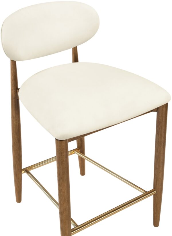 Riccio Vegan Leather Upholstered Counter Stool