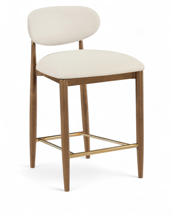 Riccio Vegan Leather Upholstered Counter Stool