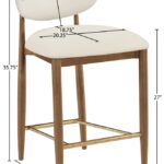Riccio Vegan Leather Upholstered Counter Stool