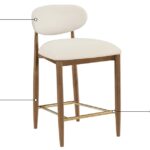 Riccio Vegan Leather Upholstered Counter Stool