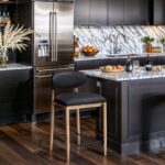 Riccio Vegan Leather Upholstered Counter Stool