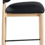 Riccio Vegan Leather Upholstered Counter Stool