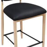 Riccio Vegan Leather Upholstered Counter Stool