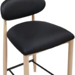 Riccio Vegan Leather Upholstered Counter Stool