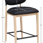 Riccio Vegan Leather Upholstered Counter Stool