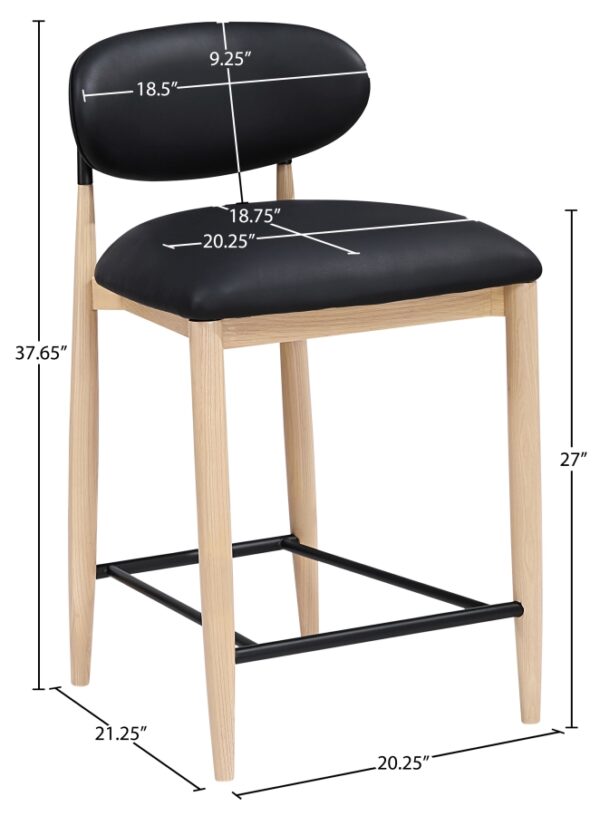 Riccio Vegan Leather Upholstered Counter Stool
