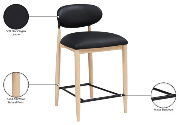 Riccio Vegan Leather Upholstered Counter Stool