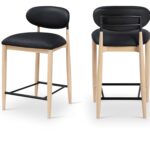 Riccio Vegan Leather Upholstered Counter Stool