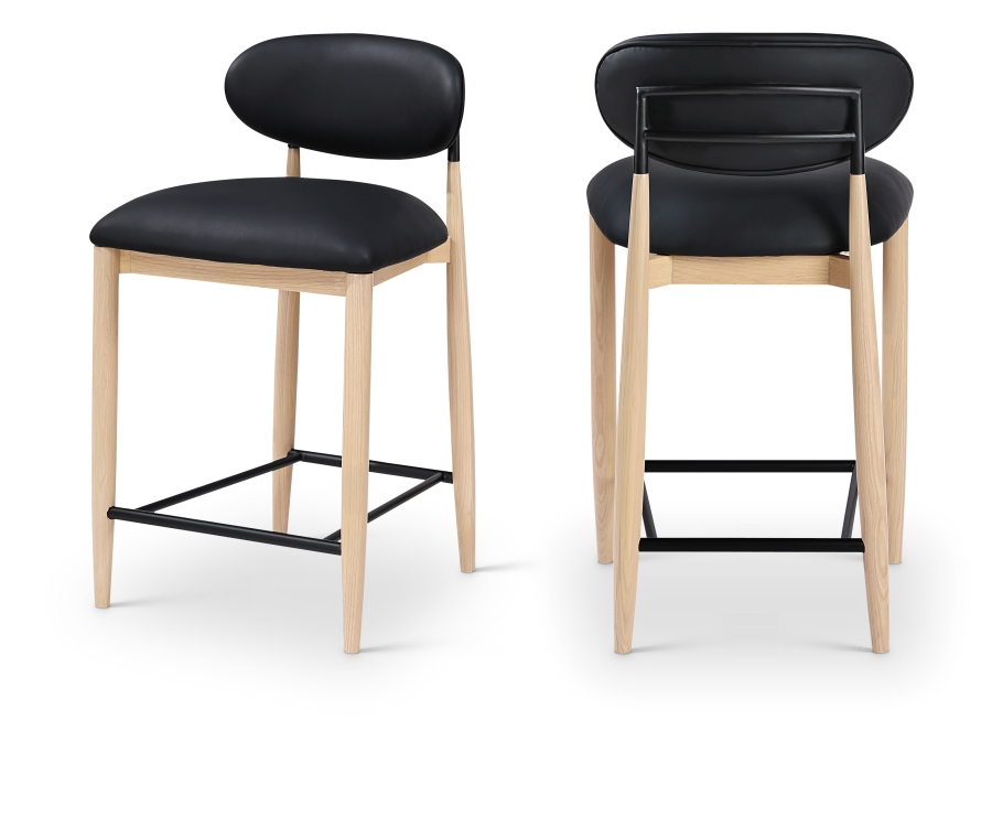 Riccio Vegan Leather Upholstered Counter Stool