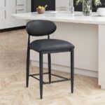 Riccio Vegan Leather Upholstered Counter Stool